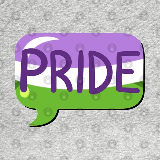 LGBTQ+ Pride Flag Bubble - Genderqueer by leashonlife